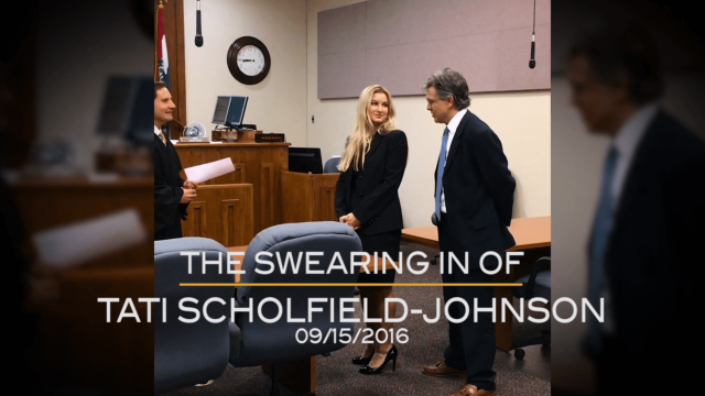 Video still of Tati Schofield-Johnson's Swearing In